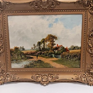 E Cole framed Oil Painting - Picture 1 of 15