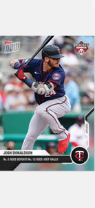 2020 TOPPS NOW BRACKET BONANZA CARD MINNESOTA TWINS JOSH DONALDSON #BB1-13