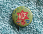 #D251.   Wwii  Aust, Comforts Fund Acf Salute To Valour  Tin Badge - 2 Shillings