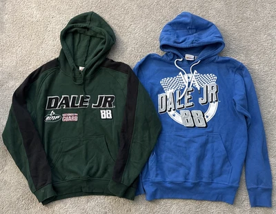 Lote de 2 Sudaderas con Capucha Pullover Dale Earnhardt Jr De Colección M/L Guardia Nacional Foto 1 de 4
