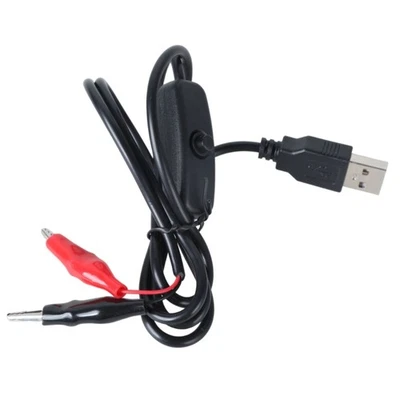 100cm USB 5V Male to Clip Test Cable Power Supply Adapter Cord Wire - Image 1 of 4