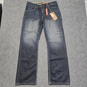 Express Kingston Classic Fit Bootcut Jeans Mens Dark Wash Cowboy 36x32 NWT Rare! - Picture 1 of 22