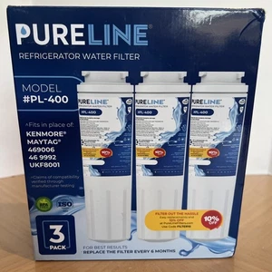 New 3 Pack PureLine Refrigerator Water Filter Model PL-400 - Picture 1 of 2