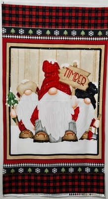 Panel de proyecto de tela de algodón para gnomos TIMBER GNOMIES, Henry Glass 24"x44" Foto 1 de 4