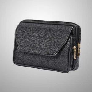 Portafoglio uomo borsa cellulare cerniera portafoglio sportivo marsupio vita - Foto 1 di 12