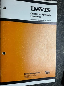 Davis Checking Hydraulic Pressures Instruction Manual - Picture 1 of 4