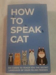 How to Speak Cat Illustrated Educational Cards For Cat Owners Explains Behavior - Picture 1 of 2