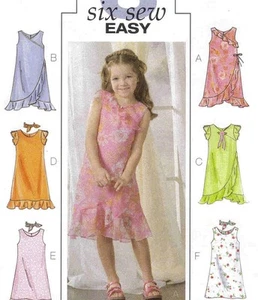 Vestido de verano y bufanda 2005 para niñas a elección de patrón 2-8 Butterick 4436 fuera de imprenta - Imagen 1 de 2