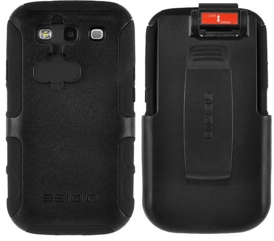 Coldre combo robusto Seidio Convert fabricante de equipamento original e clipe de estojo para Samsung Galaxy S3 S 3 III - Imagem 1 de 2