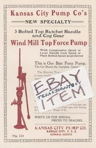 1914 advertisement WIND MILL WINDMILL Kansas City Pump Company FARMING top force - Picture 1 of 1