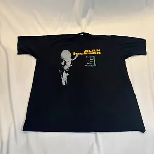 Alan Jackson Black T-shirt Size M Here in the Real World - Picture 1 of 13