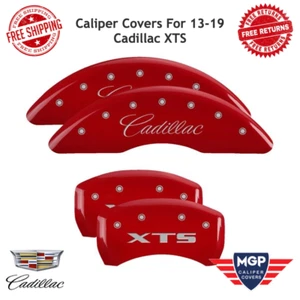 MGP Brake Caliper Covers Front & Rear Set For 13-19 Cadillac XTS #35008SXTSRD - Picture 1 of 4