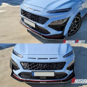 Front Splitter with Support Rods for Hyundai Kona N 2022~2023 - Picture 1 of 6
