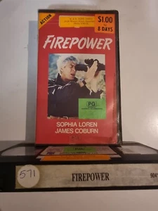 Firepower [VHS] CBS Fox Video Ex-Rental Tape Coburn Loren Action 1979 - Bild 1 von 2