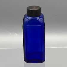 Vintage Maryland Glass Cobalt Blue Bottle and Lid Apothecary Medicine Jar