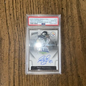 2020 Panini Immaculate Collection Troy Polamalu Super Bowl Signature GEM MT 10 - Picture 1 of 2