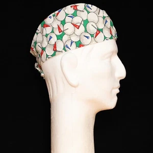 Golf Ball & Flag Theme Scrub Hat - Picture 1 of 1