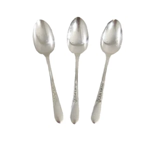 Priscilla Silverplated Spoons WM Rogers Original 6" Long Set of 3 Flatware - Picture 1 of 8