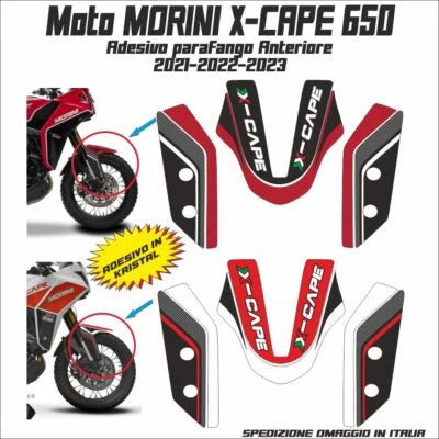 ADESIVI grafica PARAFANGO ANT Per Moto Morini X cape 650 2021 -22-23 in kristal