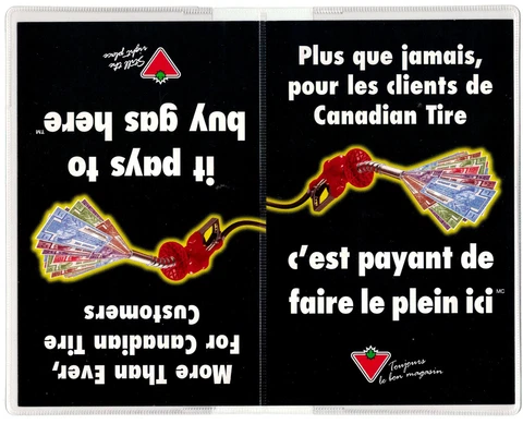 Canadian Tire Store Coupon Wallet - French - Small Logo       *2 Cover