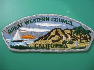 VINTAGE MINT BSA GREAT WESTERN COUNCIL CSP Gauss Back Shoulder Patch T-5 - Bild 1 von 2