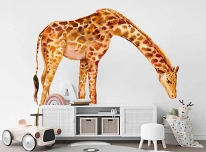Customize Giant Giraffe Jungle Safari African animals nursery wall decals sticke - Picture 1 of 8