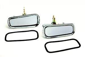 1969-1982 Corvette C3 Outside Exterior Door Handle RH LH with Gasket, Pair NEW - Picture 1 of 3