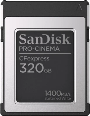 SanDisk 320GB PRO-Cinema CFexpress Type B - Up to 1700MB/s Read Speeds, 8K - Image 1 of 4