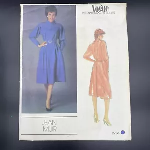 Vintage 1980er Vogue International Designers Schnittmuster 2738 Jean Muir Kleid PT - Bild 1 von 5