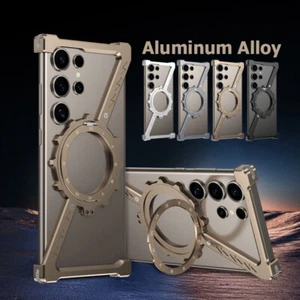 Handyhülle für Samsung S25 S24 S23 Ultra Aluminium Ring Ständer Rahmenlose Case - Bild 1 von 16