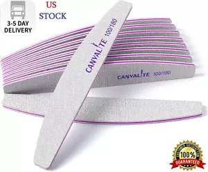 Canvalite 10 PCS Nail File Professional Nail Files Reusable Double Sided Emery B - Picture 1 of 8