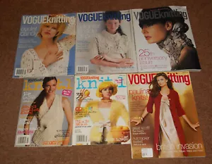 2006 & 2007 VOGUE KNITTING INTERNATIONAL & KNIT.1 MAGAZINE LOT/6 DIFFERENT! - Picture 1 of 6