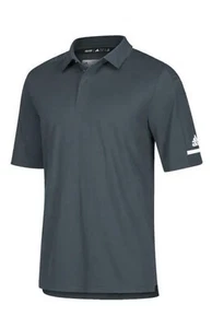 Adidas mens $65 Team Iconic 1799A Short Sleeve Coaches Polo Shirt Onix Gray XL - Picture 1 of 7