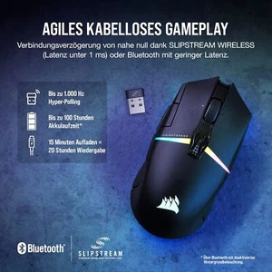 CORSAIR NIGHTSABRE WIRELESS RGB FPS/MOBA Gaming Maus 26.000 DPI 11 Programmierba - Bild 1 von 6