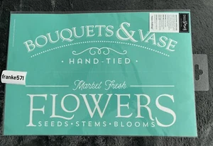 Colección Mercado de Flores Transferencia Tiza Costura Flores Frescas Talla C (12x18) Nuevo - Imagen 1 de 2