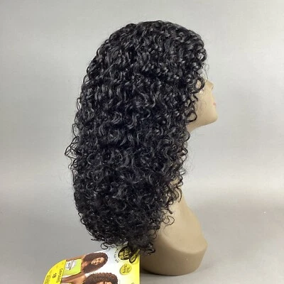 Peluca Damaris Long Curly #1B Off Black Premium de encaje sintético Foto 1 de 4