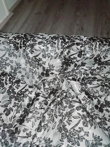 1M SCHWARZ SILBERFARBEN FLORAL METALLIC BROKAT/JACQUARD STOFF 58" - Bild 1 von 5
