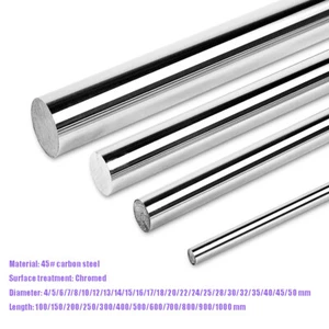 Chromed 45# Steel Round Bar Shaft Rod Dia 4mm-50mm Length 200mm-1000mm Choose - Picture 1 of 5