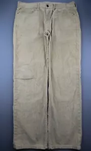 Pantalone uomo 2014 Levi's 514 dritto velluto a coste beige elasticizzato taglia 36x30 - Foto 1 di 12