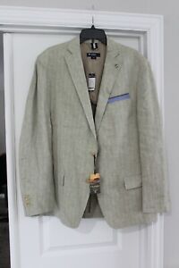 Daniel Cremieux Kalahari Series Linen Jacket Sport Coat Blazer XL Olive Tan $250