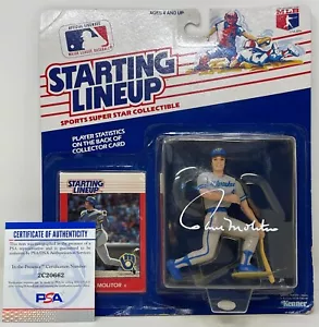 Paul Molitor signiert 1988 Startaufstellung Baseball Milwaukee Brewers Figur PSA - Bild 1 von 10