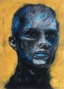 Painting Oil Pastel Art On Paper A4, Gemälde Papier A4 Ölpastell Kunst - Bild 1 von 2