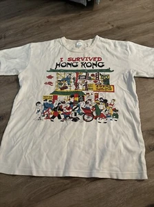 NOS Vintage Hong Kong Tourist T Shirt X Large White - Picture 1 of 7