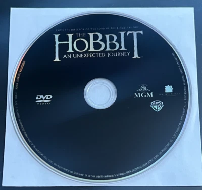 NEW THE HOBBIT: AN UNEXPECTED JOURNEY (2012) - DVD disc only in paper sleeve - Image 1 of 2