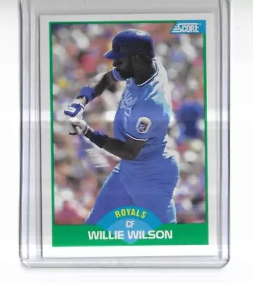 1989 Score #28 Willie Wilson Kansas City Royals - Image 1 of 2