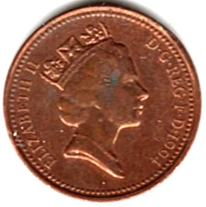 1994 GREAT BRITAIN NEW PENNY ~ RED/BROWN UNCIRCULATED CONDITION stk 619 - Picture 1 of 4