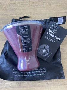New BRUMATE MARGTINI 10 Oz Insulated Tumbler w/ Slide Lid - Glitter Merlot NEW - Picture 1 of 6