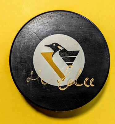 Disco firmado autografiado por Mario Lemieux Pittsburgh Penguins más 2 discos de bonificación Foto 1 de 4