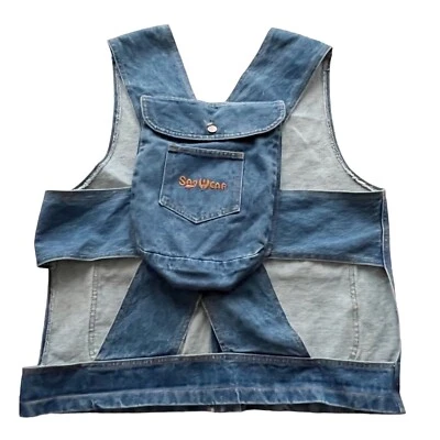 Chaleco Denim Mochila Hip Hop SagWear James Head De Colección RARO Hecho en EE. UU. Para Hombres Mediano Foto 1 de 4