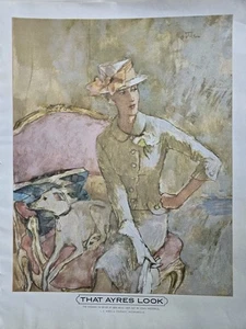 1959 That Ayres Look women's Ben Reig suit Borzoi Dog vintage Fashion Art Ad - Picture 1 of 1
